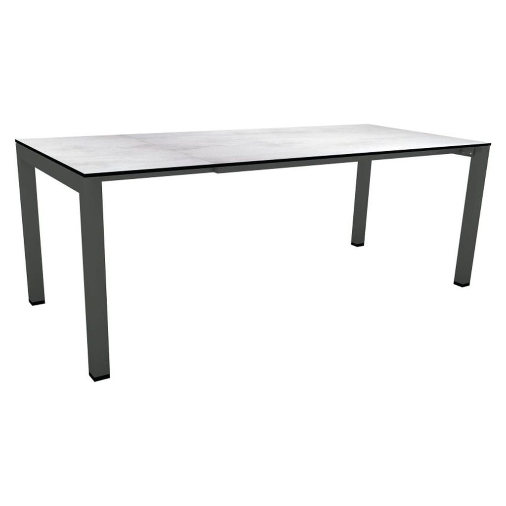 Uttrekkbart hagebord Classic aluminium Silverstar 160 210x90 cm forfra