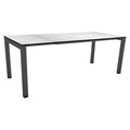 Uttrekkbart hagebord Classic aluminium Silverstar 160 210x90 cm forfra