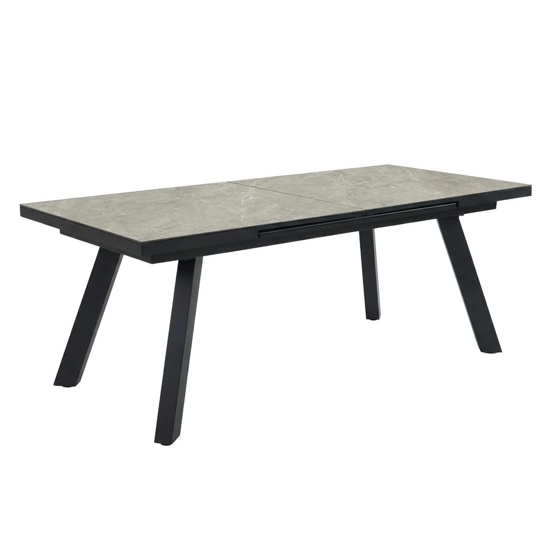 Uttrekkbart hagebord Como 240/360x100 cm aluminium forfra