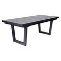 Uttrekkbart hagebord Keramo-Stone 200/260x100 cm aluminium forfra