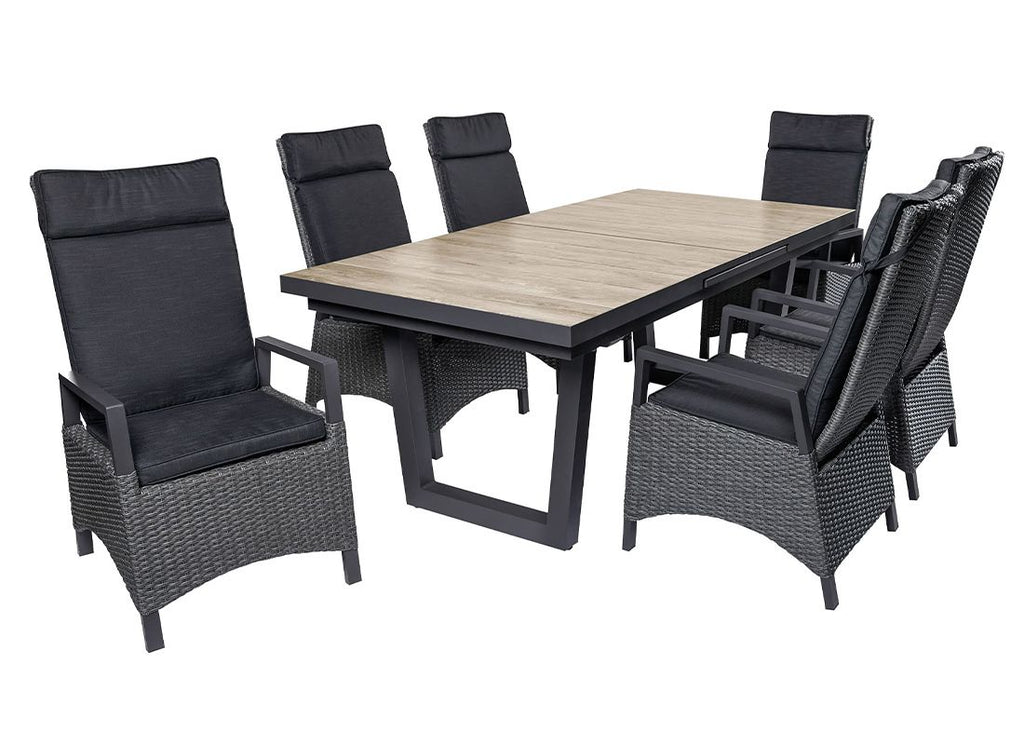 Uttrekkbart hagebord Komido aluminium/keramikk - LC Garden