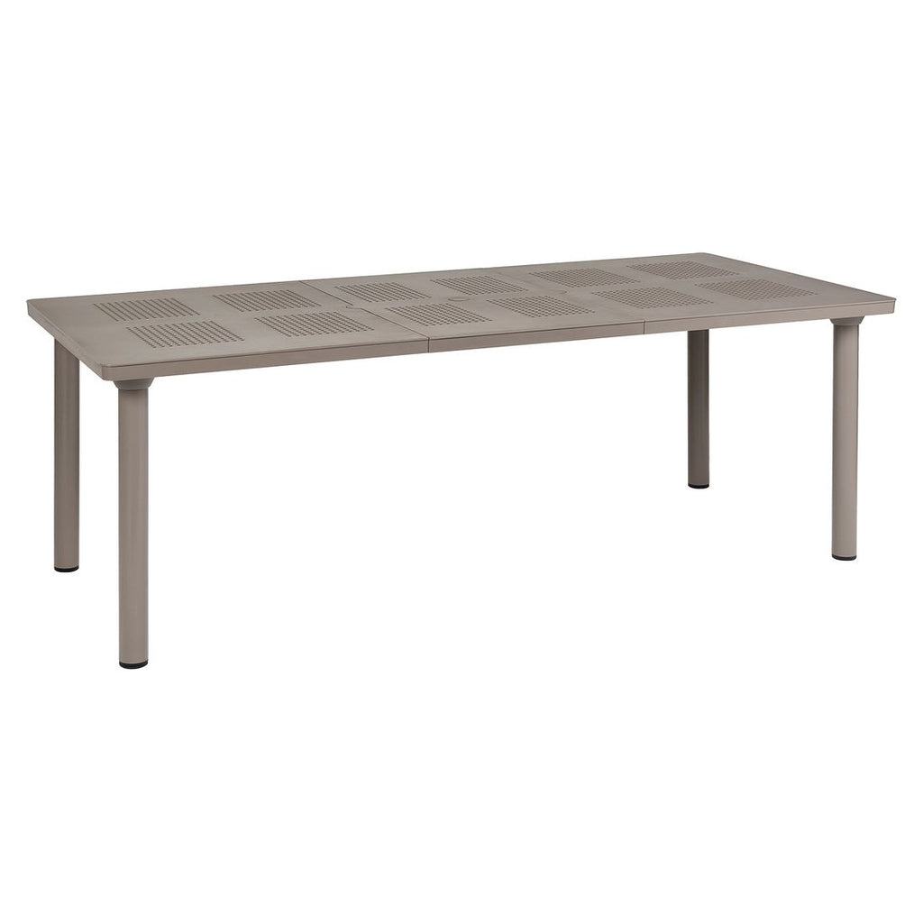 Uttrekkbart hagebord Libeccio forfra i taupe