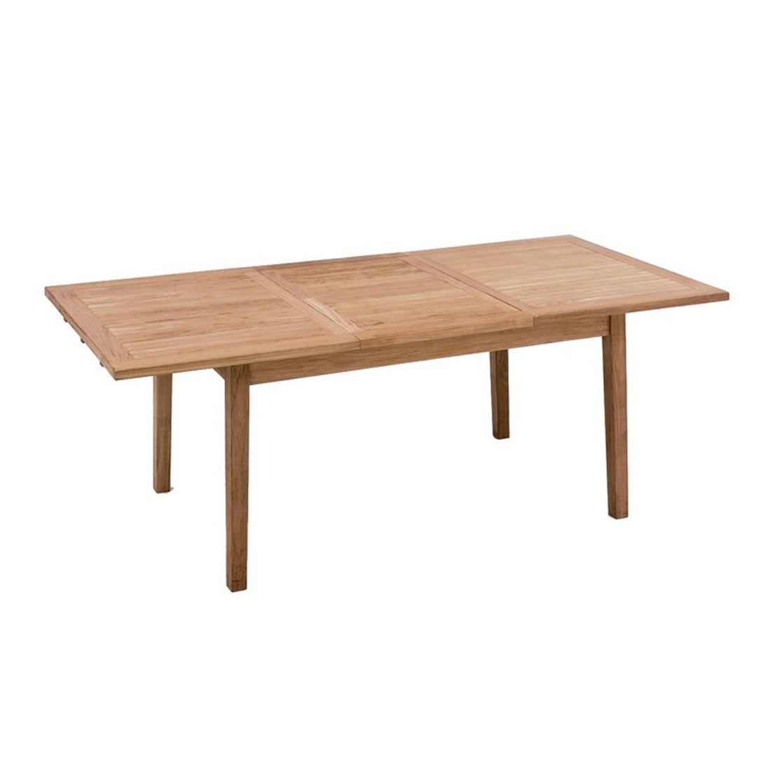 Uttrekkbart hagebord Malaga teak 150/210x100 cm fra Stern forfra