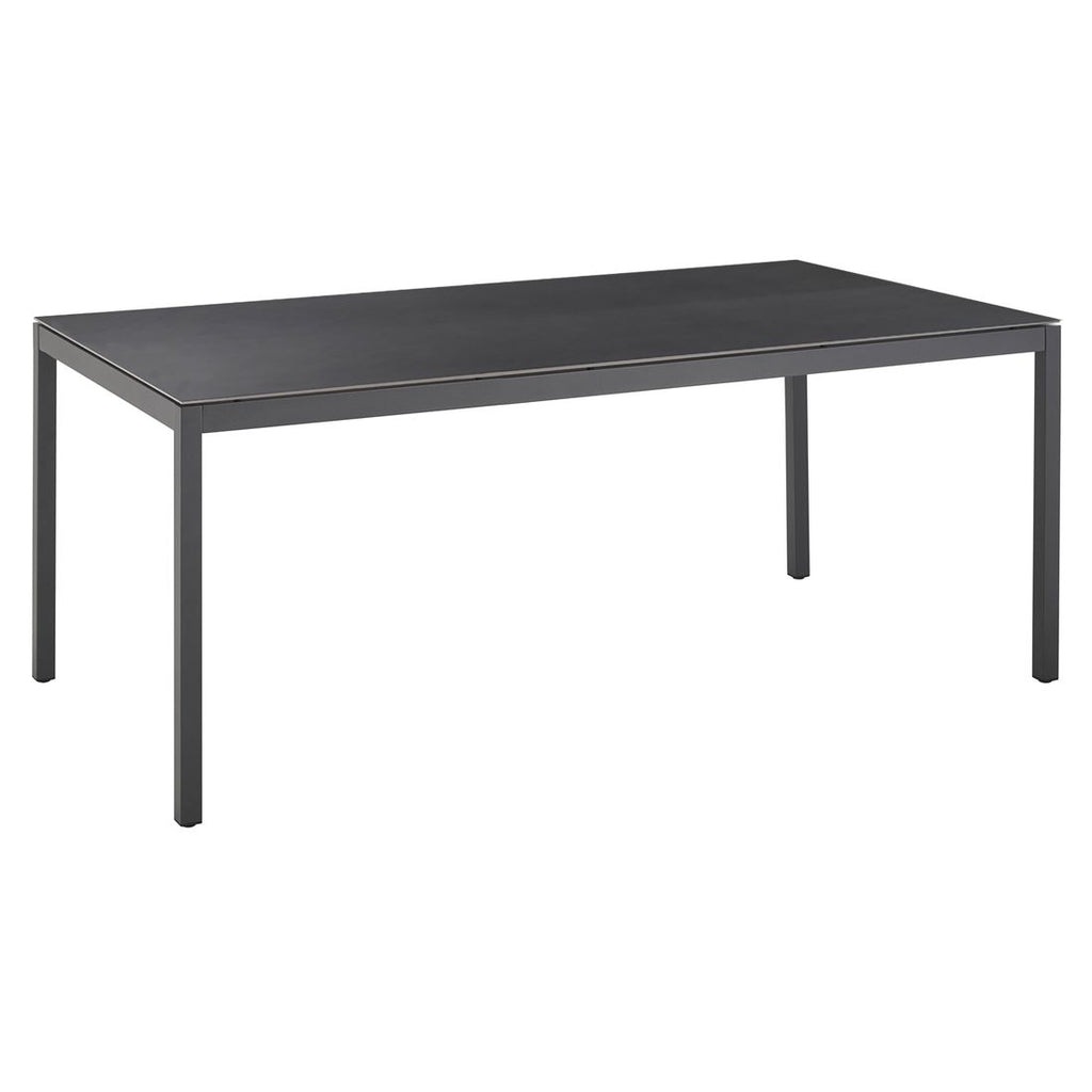 Uttrekkbart hagebord Mia aluminium/Dekton 160-240x100 cm forfra