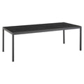 Uttrekkbart hagebord Mia aluminium/keramikk 220-300x100 cm utsikt forfra