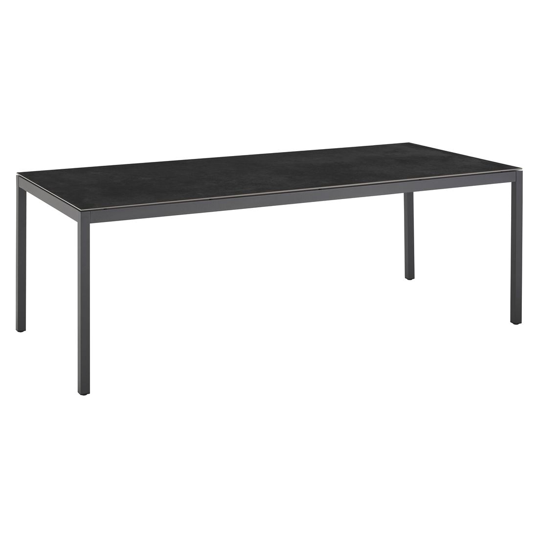 Uttrekkbart hagebord Mia aluminium/keramikk 220-300x100 cm utsikt forfra