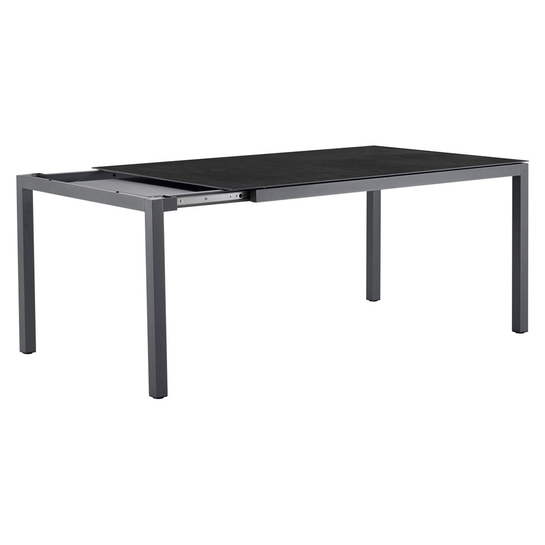 Uttrekkbart hagebord Mia aluminium/keramikk 220-300x100 cm detalj av bordplate