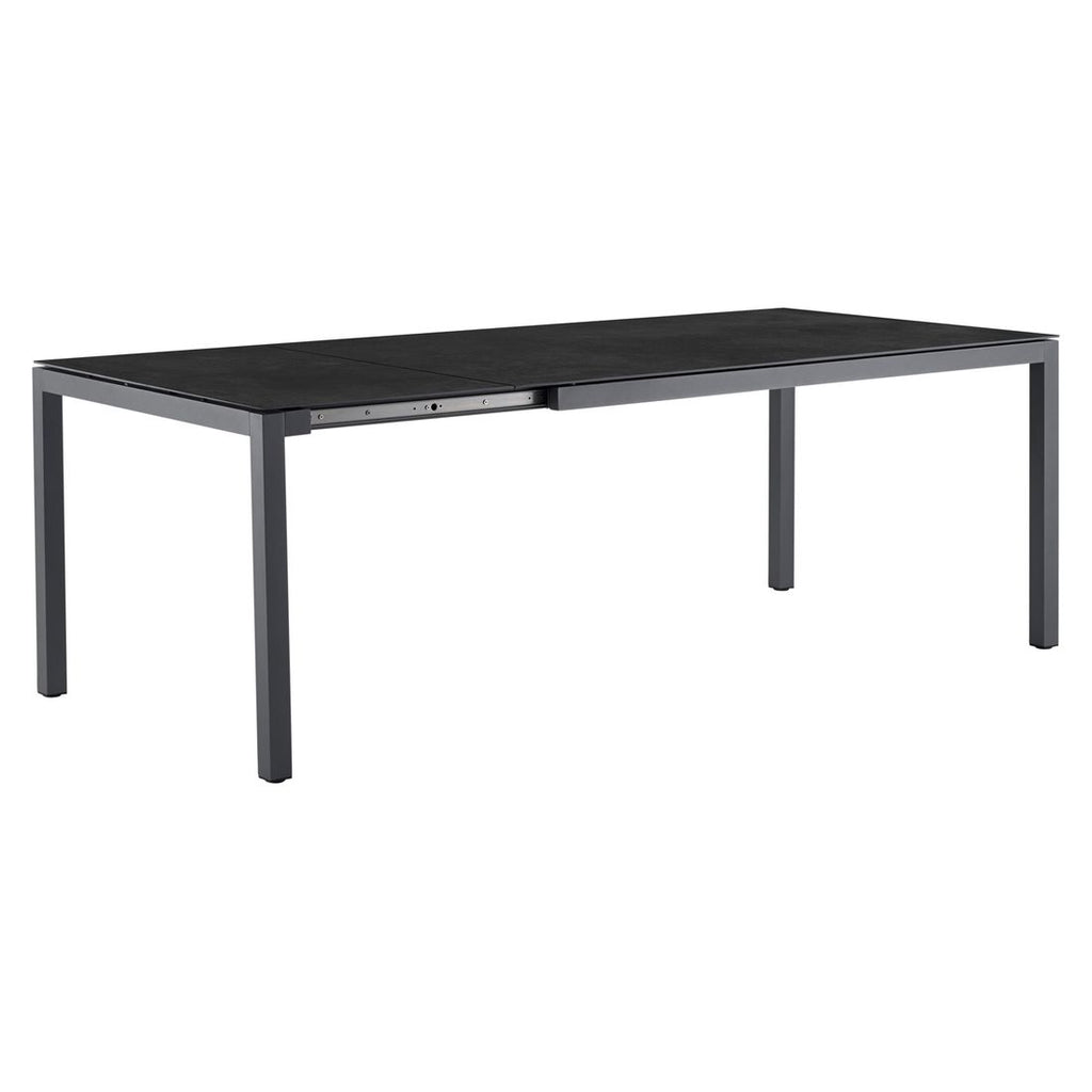 Uttrekkbart hagebord Mia aluminium/keramikk 220-300x100 cm nærbilde av ben