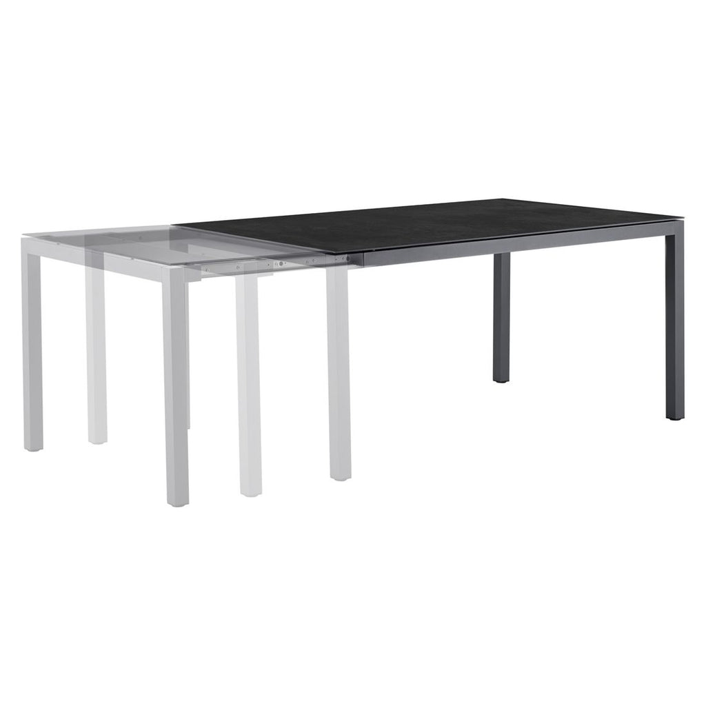 Uttrekkbart hagebord Mia aluminium/keramikk 220-300x100 cm utvidet lengde