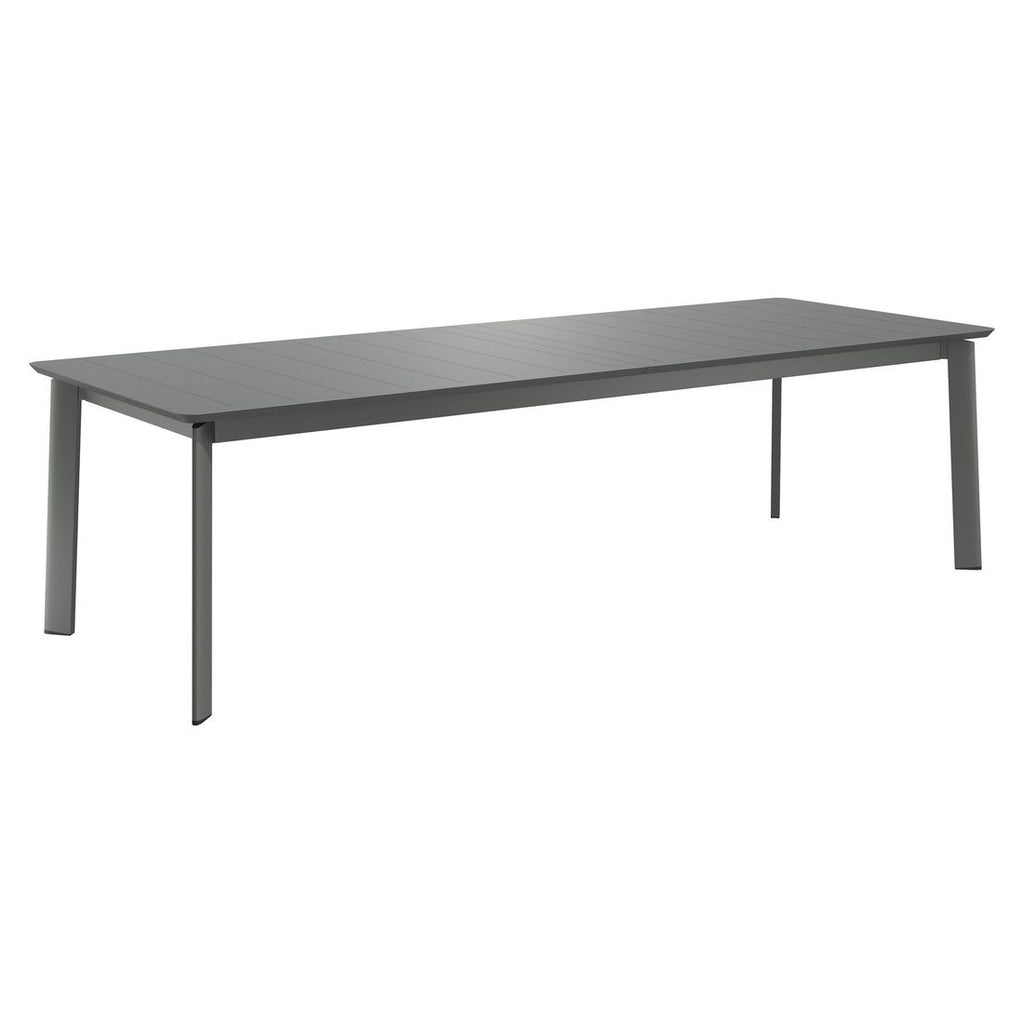 uttrekkbart hagebord milano aluminium front