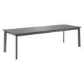 uttrekkbart hagebord milano aluminium front