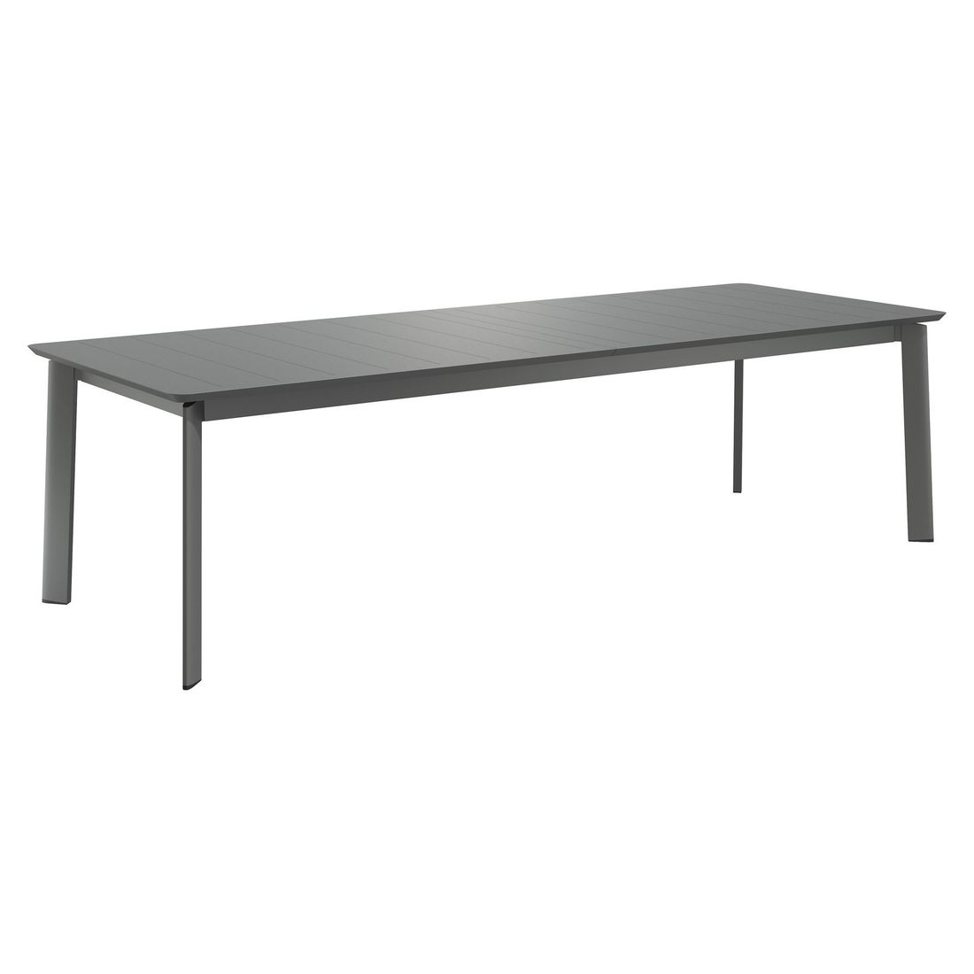 uttrekkbart hagebord milano aluminium front