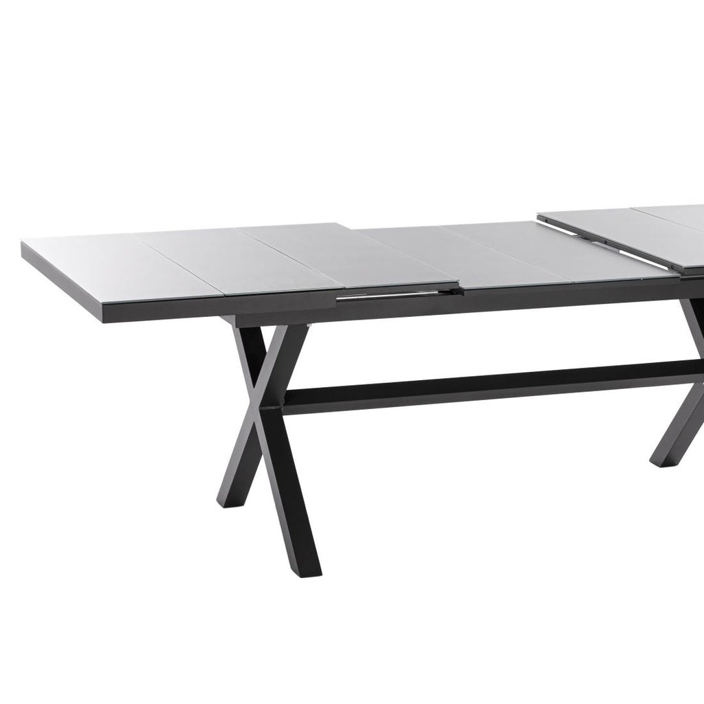Nærbilde av aluminiumramme på Uttrekkbart hagebord Nalvo