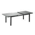 Uttrekkbart hagebord Nancy 180/240x100 cm aluminium og glass forfra