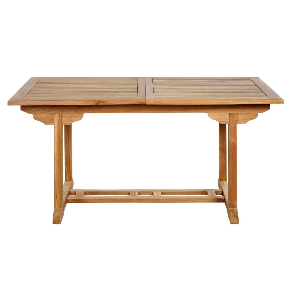 Uttrekkbart hagebord Ontario 160/210x90cm teak bakside