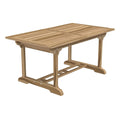 Uttrekkbart hagebord Ontario 160/210x90 cm teak forfra