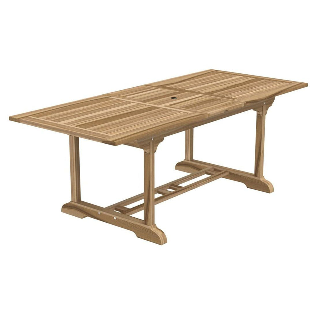 Montert Uttrekkbart hagebord Ontario 160/210x90 cm teak i hage