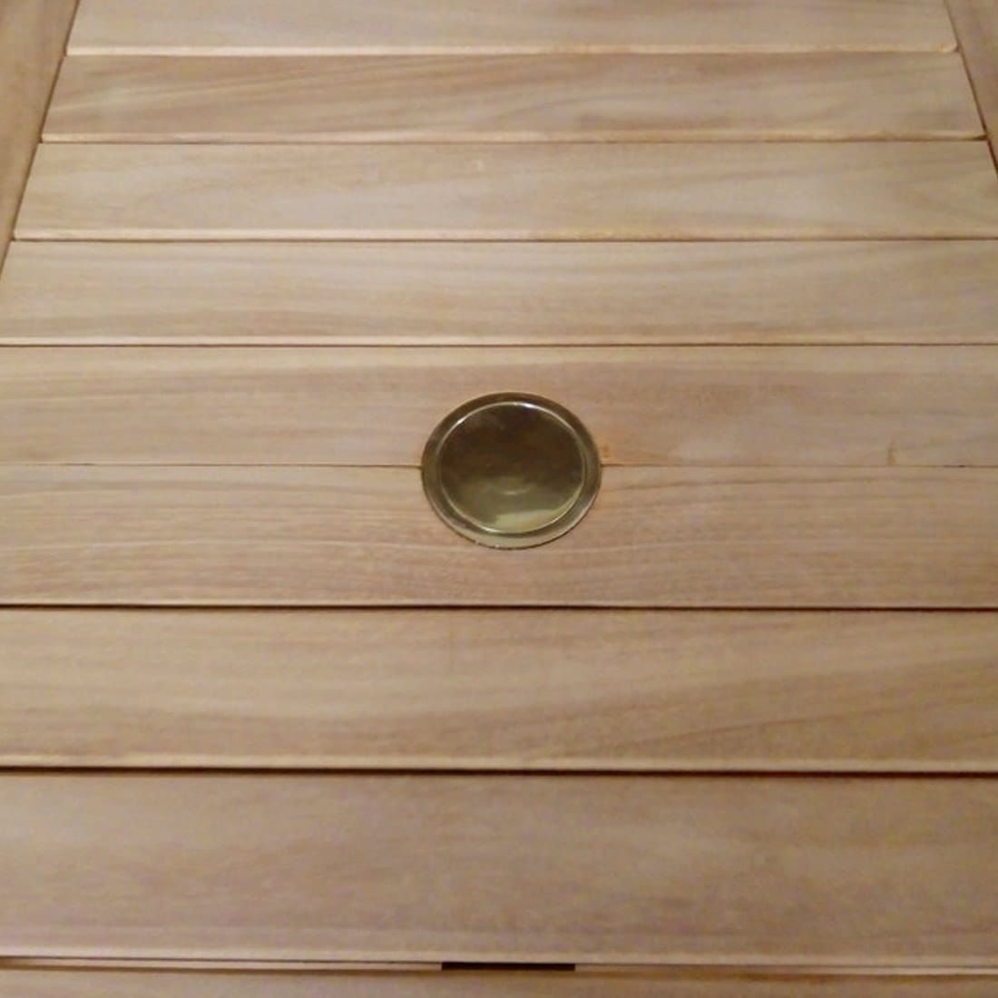 Nærbilde av trestruktur på Uttrekkbart hagebord Ontario 160/210x90 cm teak