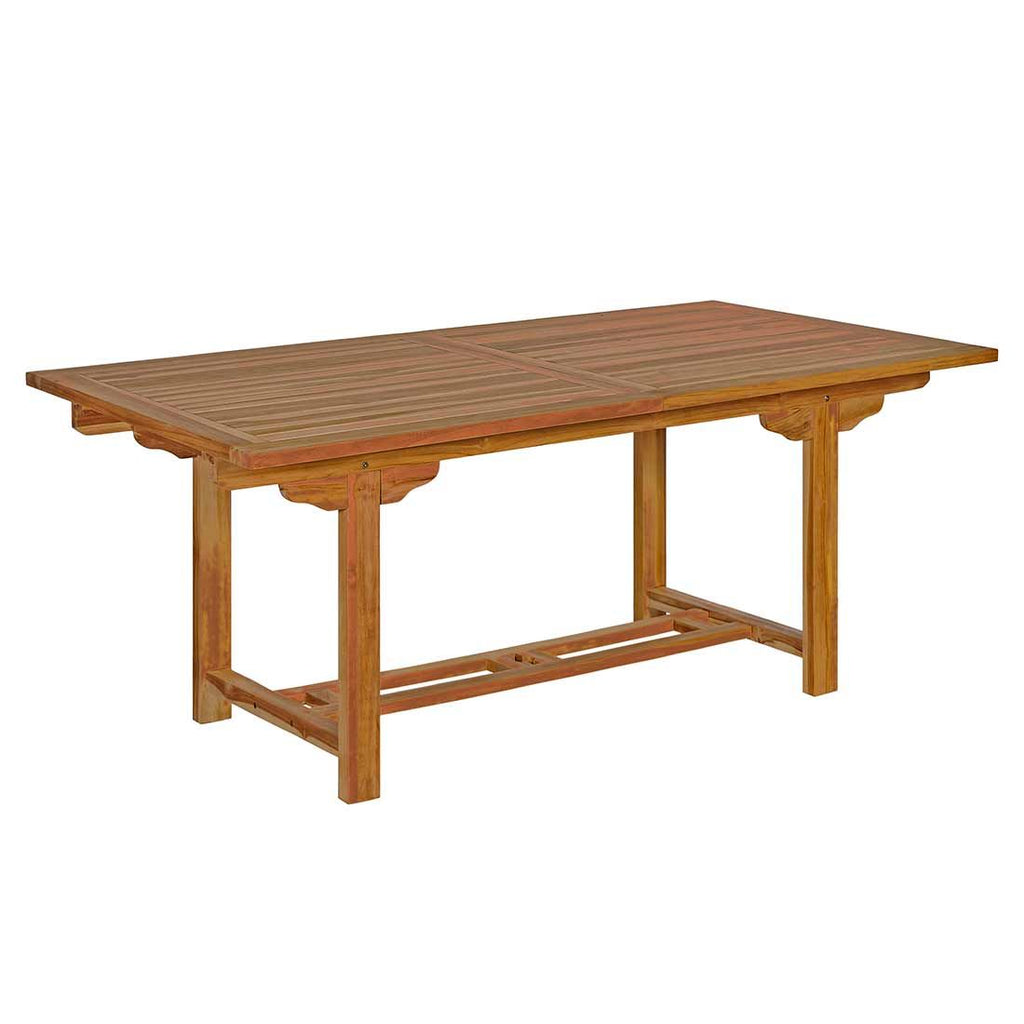 Uttrekkbart hagebord Ontario teak 180/240x100 cm - OUTLIV forfra