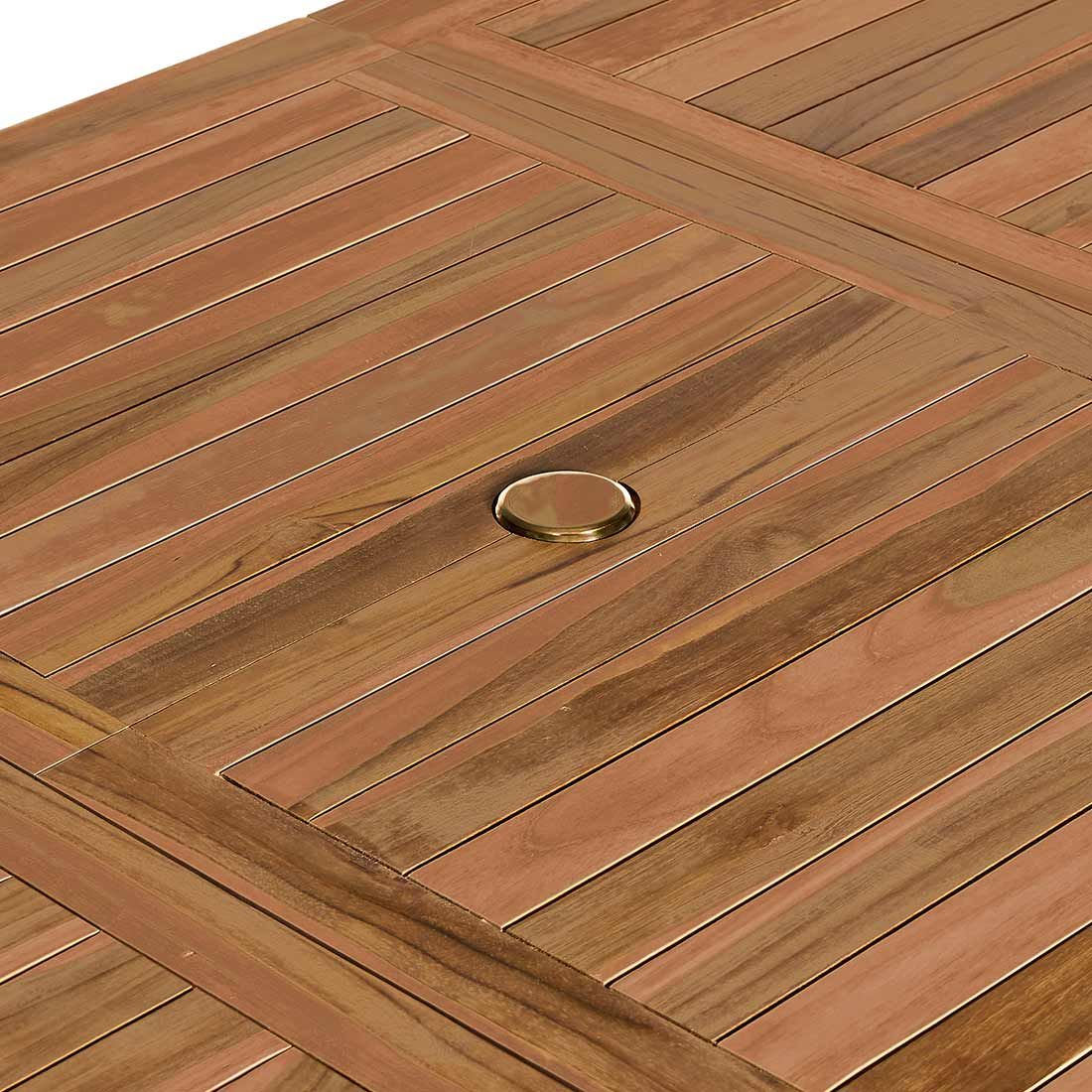 Uttrekkbart hagebord Ontario teak 180/240x100 cm - OUTLIV i landhusstil