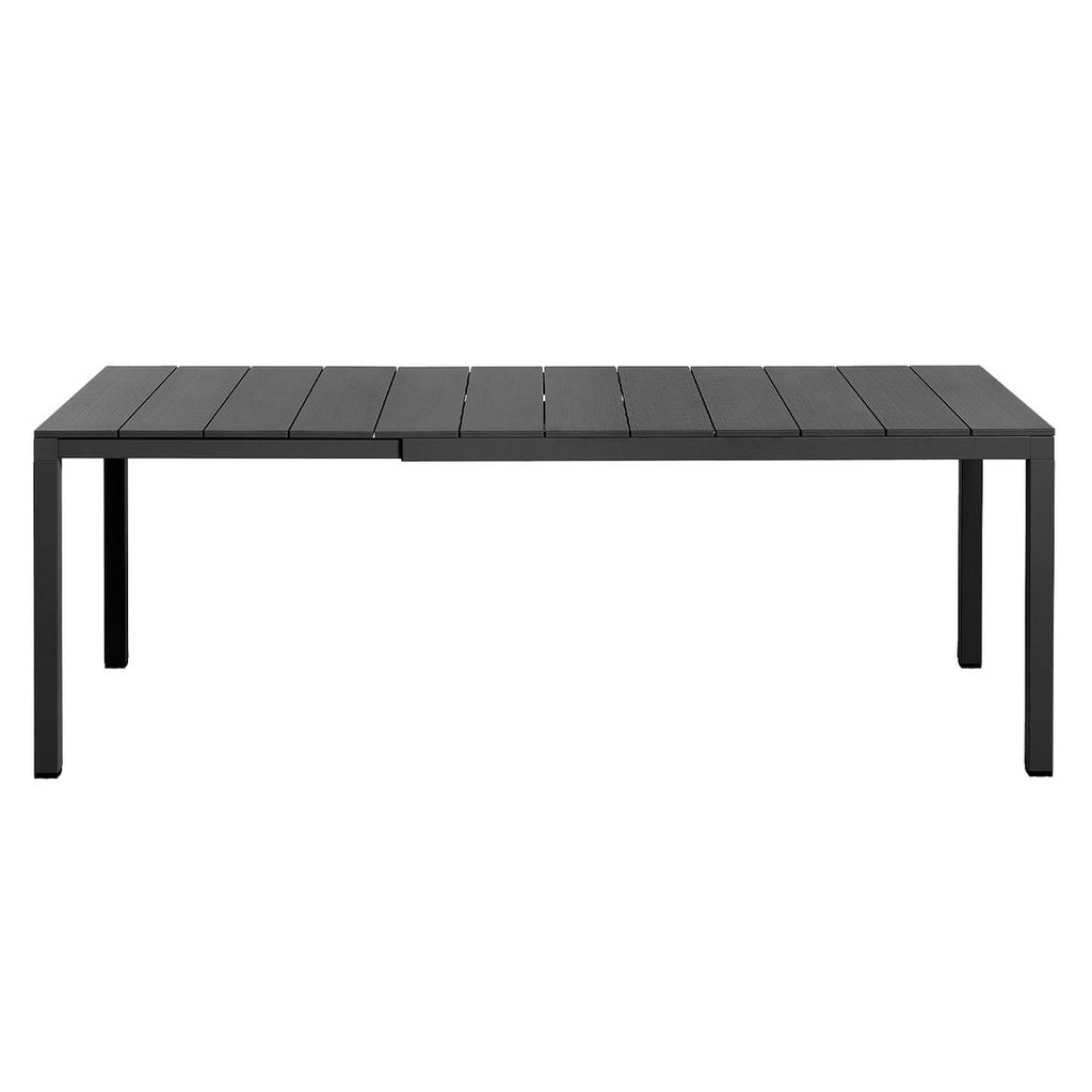 Uttrekkbart hagebord Rio 140/210x85 cm aluminium sideprofil