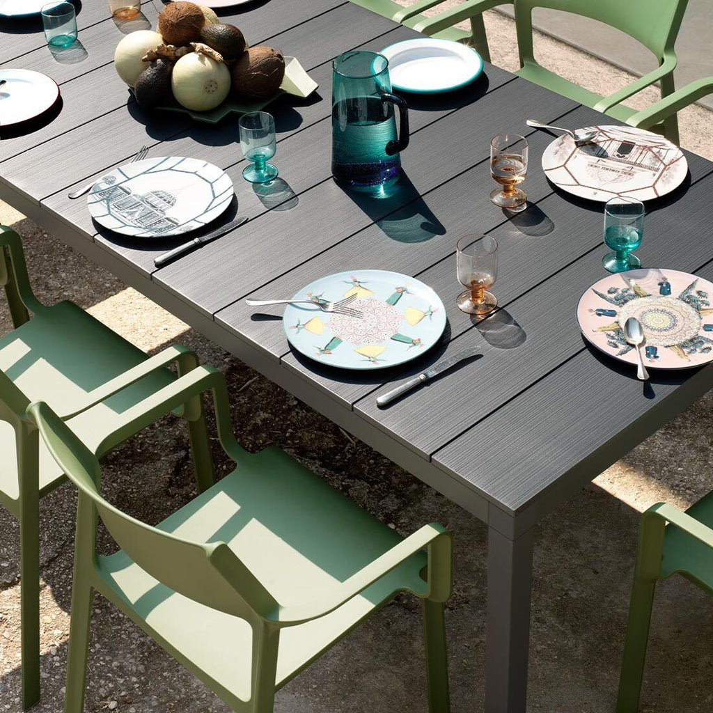 Uttrekkbart hagebord Rio 210/280x100 cm aluminium - Nardi