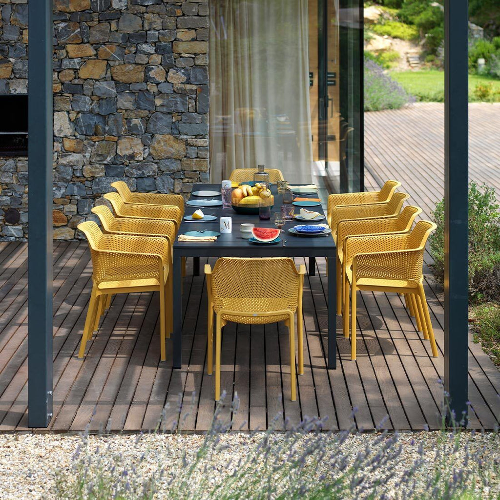 Uttrekkbart hagebord Rio 210/280x100 cm aluminium - Nardi