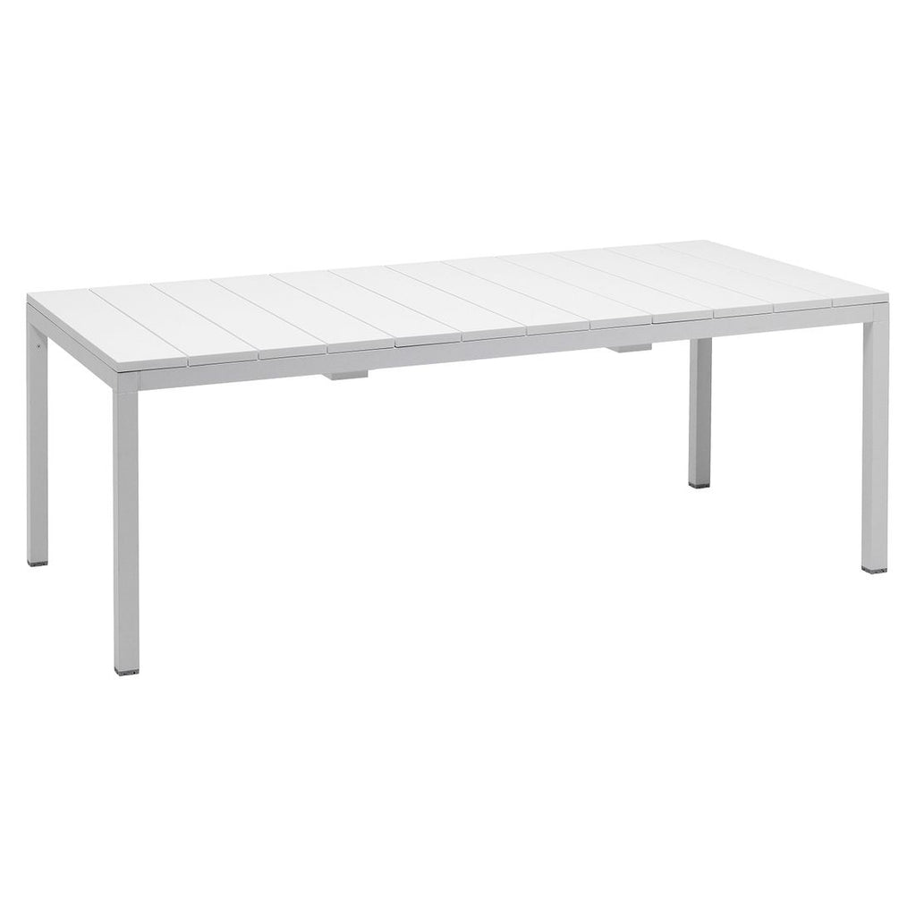 Uttrekkbart hagebord Rio 210/280x100cm aluminium detalj av bordplate