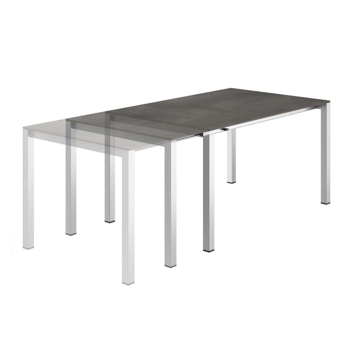 Nærbilde av bordben på Uttrekkbart hagebord rustfritt stål HPL 140-210x70 cm - OUTLIV