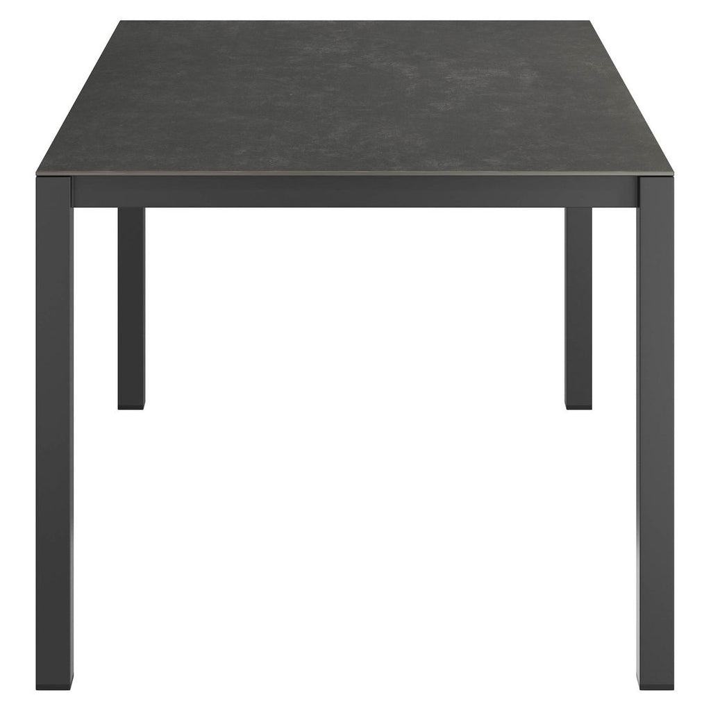 uttrekkbart hagebord rustfritt stål/glasskeramikk 140 210x70 cm bruk i hage