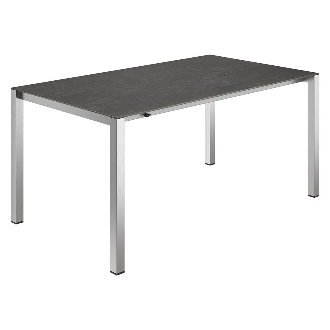 Uttrekkbart hagebord rustfritt stål/glasskeramikk 160-267 cm bakside
