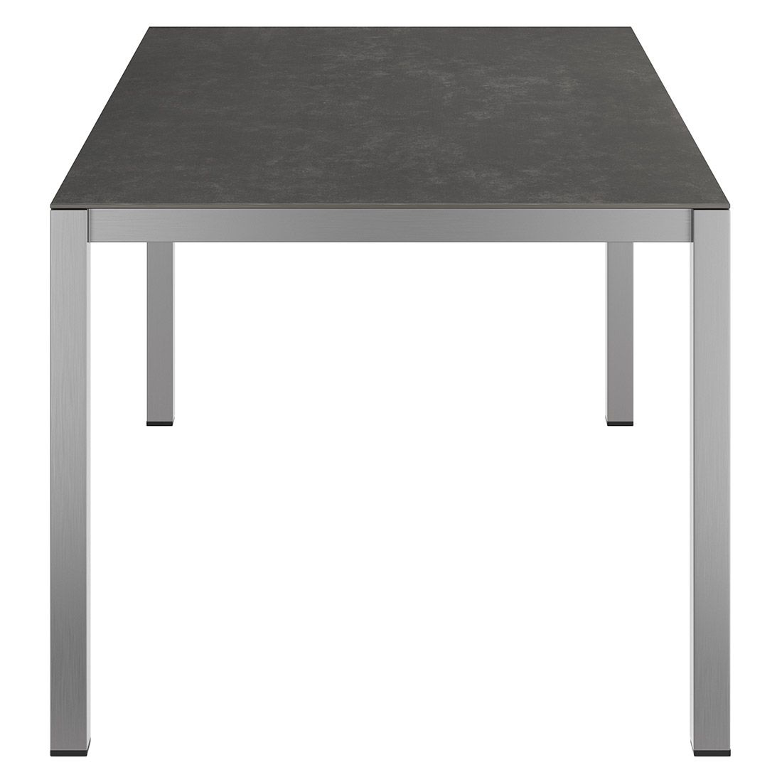 Uttrekkbart hagebord rustfritt stål/glasskeramikk 160-267 cm detalj av utvidelsesmekanisme