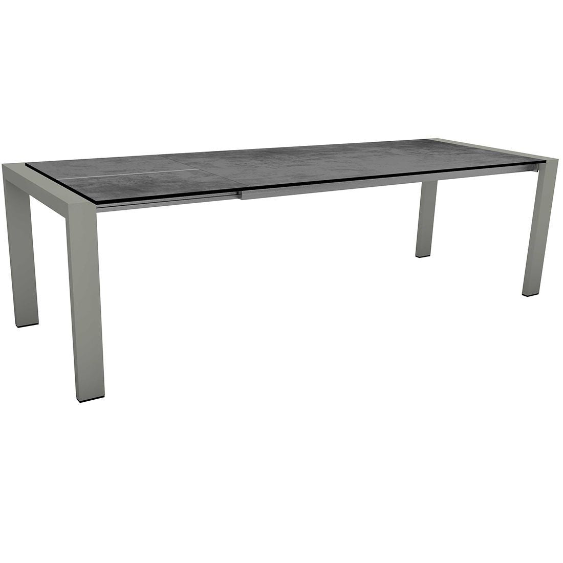 uttrekkbart hagebord select silverstar stern detalj bordplate