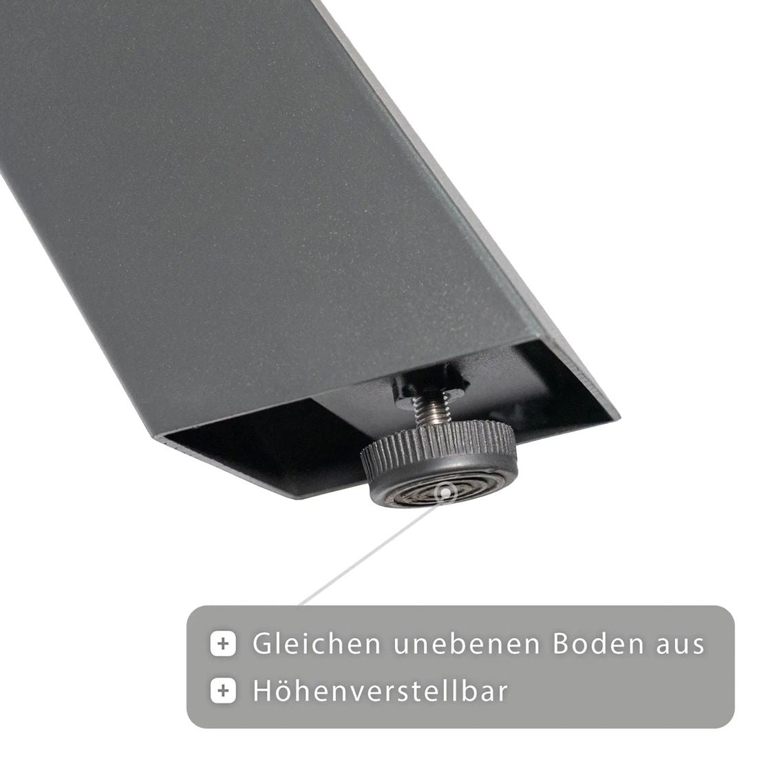 uttrekkbart hagebord sincro 160 200x90 cm aluminium hpl detalj materiale