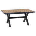 Uttrekkbart hagebord Sincro 160/200x90 cm aluminium teak forfra