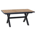 Uttrekkbart hagebord Sincro 160/200x90 cm aluminium teak forfra