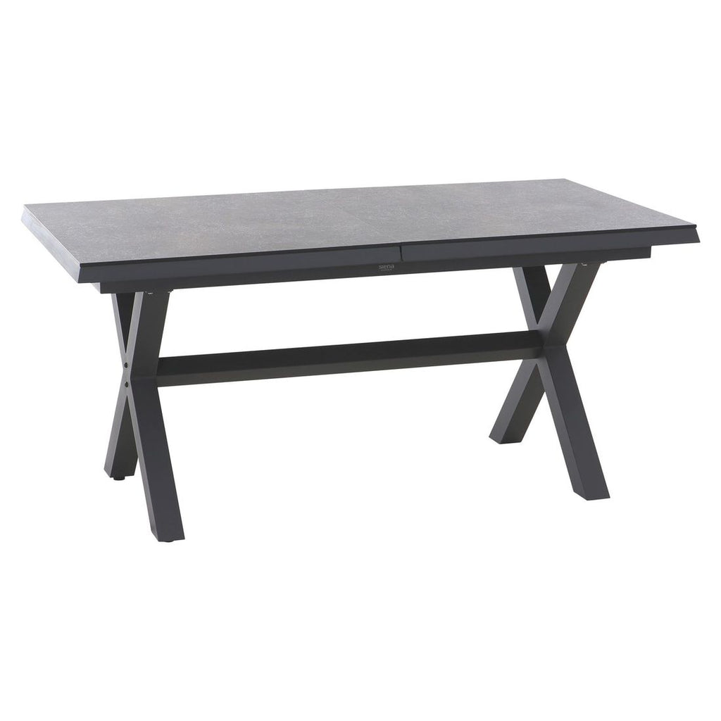 uttrekkbart hagebord sincro 160 200x90 cm aluminium hpl foran