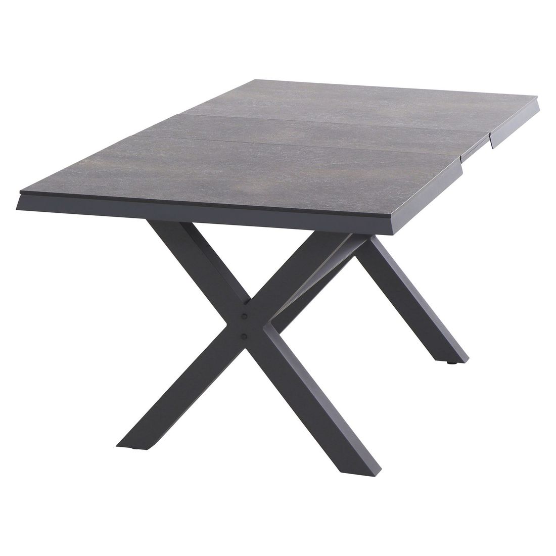 uttrekkbart hagebord sincro 160 200x90 cm aluminium hpl utslått lengde