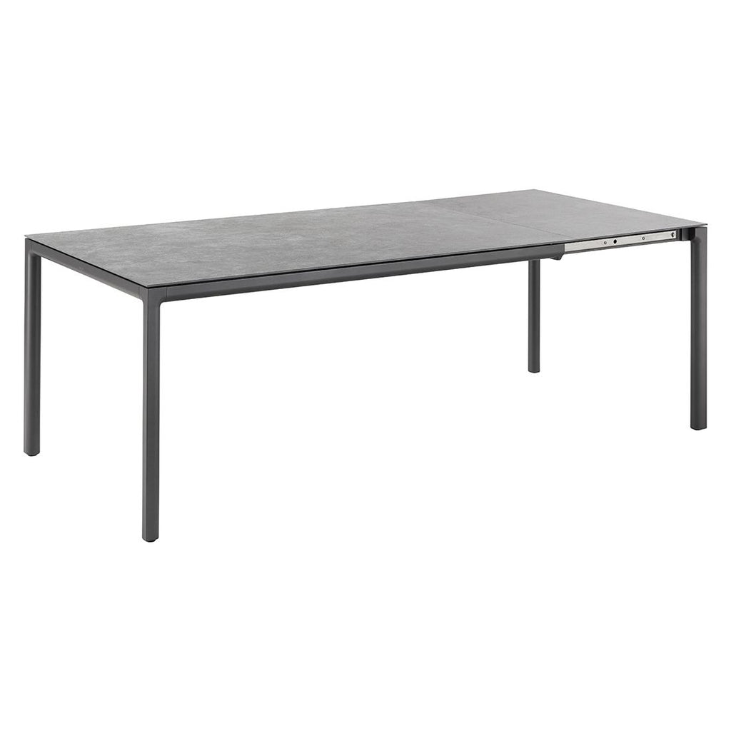 Uttrekkbart hagebord Soft Dekton bordplate nærbilde