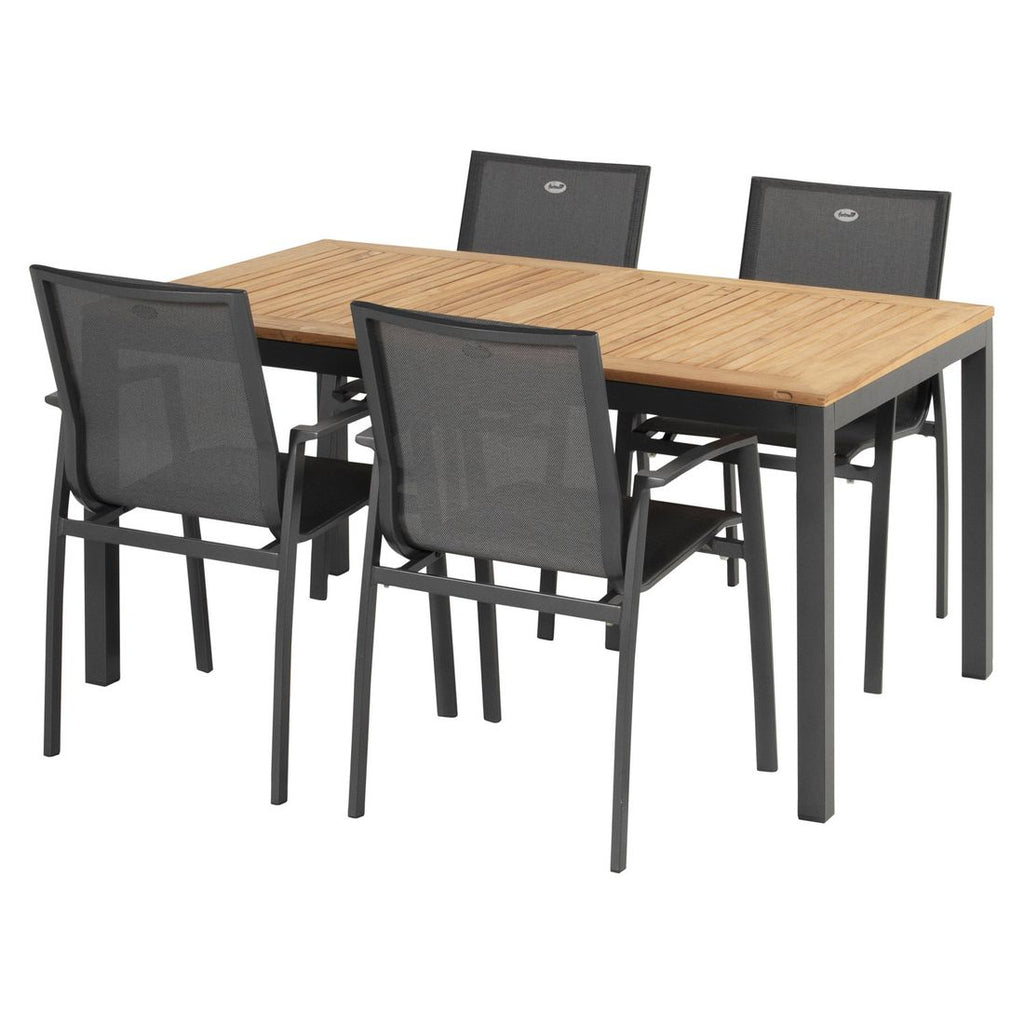 Uttrekkbart hagebord South Wales 150/210x90 cm aluminium/teak - Hartman