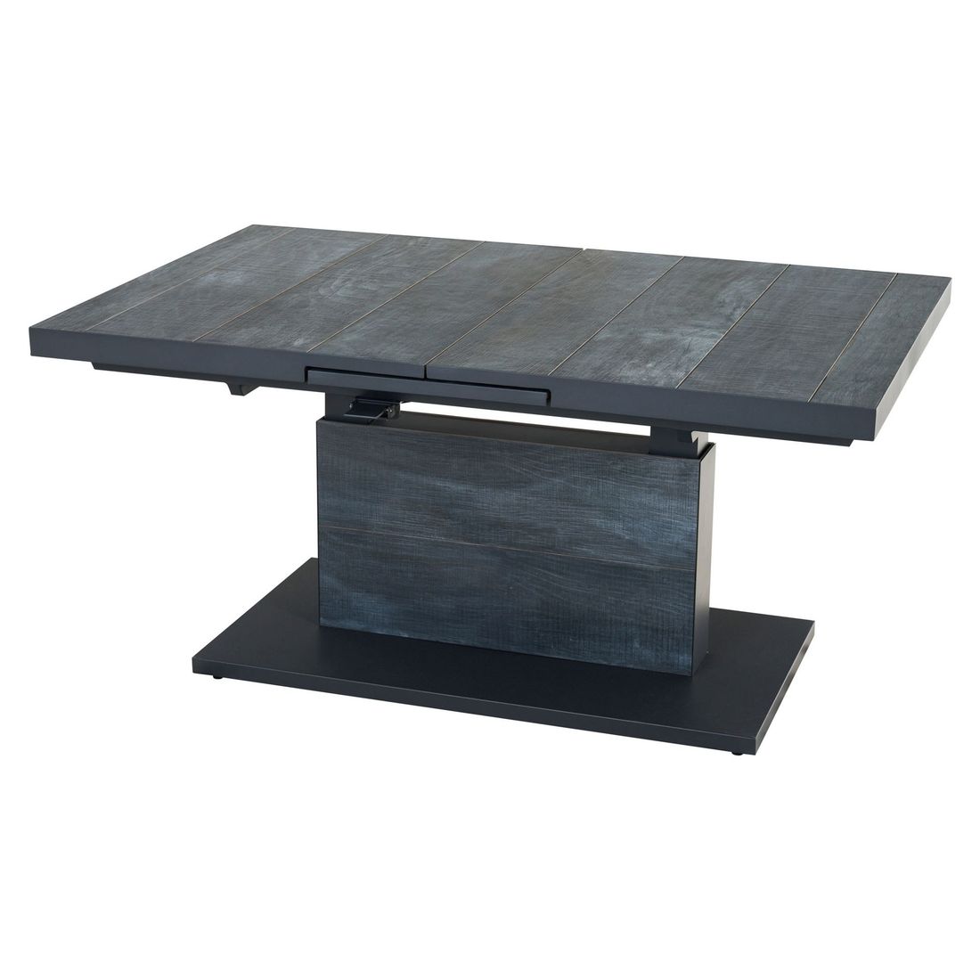 Uttrekkbart hagebord Talina aluminium/keramikk 140/180x90 cm forfra