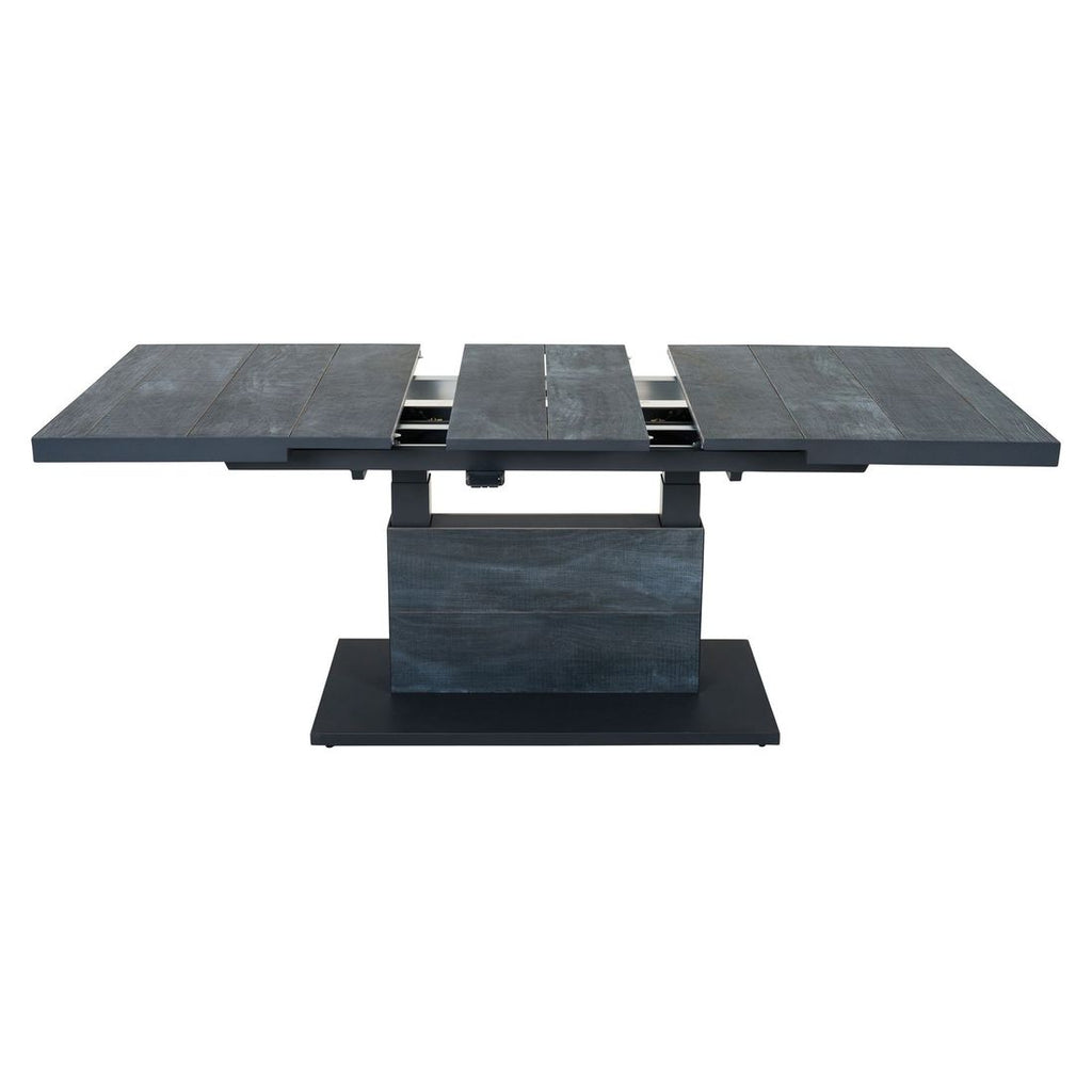 Uttrekkbar funksjon på hagebord Talina aluminium/keramikk 140/180x90 cm