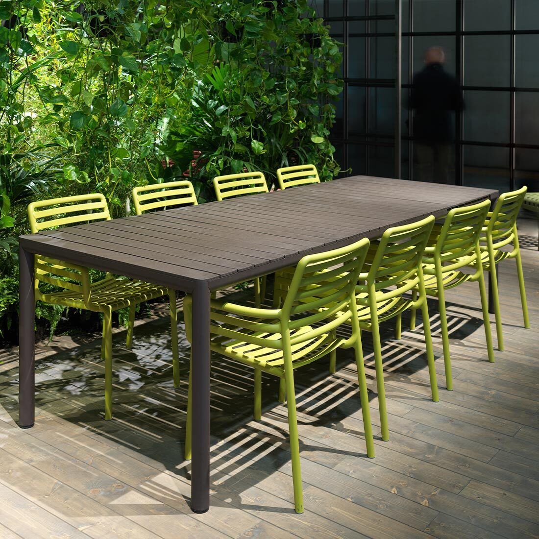 Uttrekkbart hagebord Tevere 211/275x100 cm aluminium - Nardi med ekstra plass