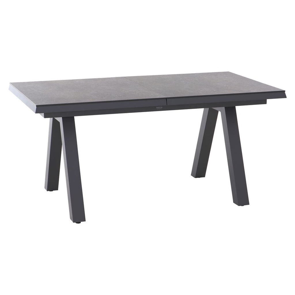 Uttrekkbart hagebord Tirana 160/200x90 cm aluminium HPL forfra
