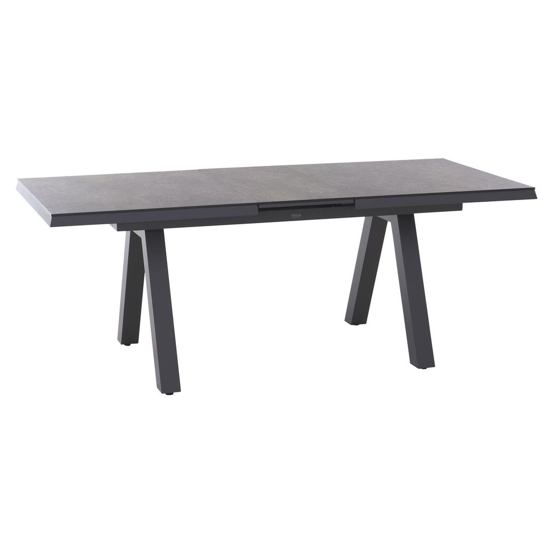 Nærbilde av aluminiumsramme på Uttrekkbart hagebord Tirana 160/200x90 cm aluminium HPL