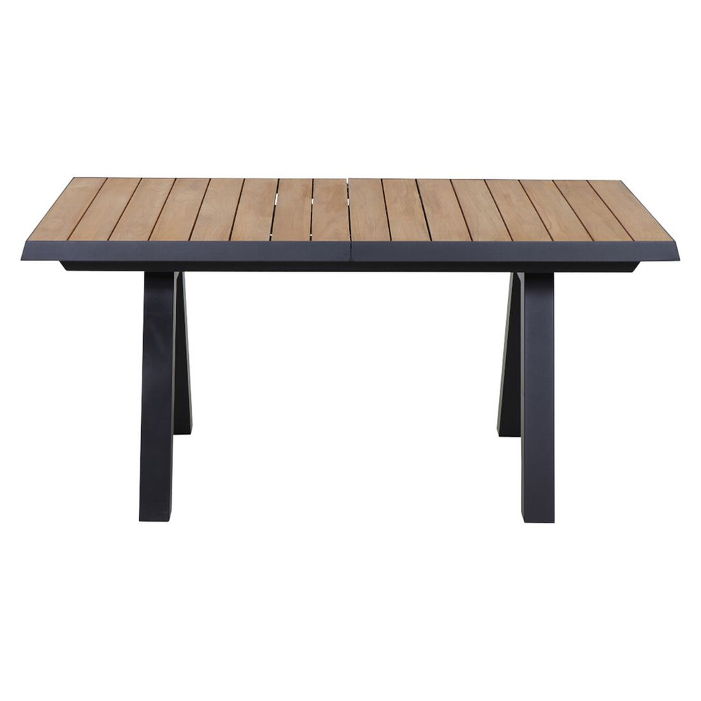 Uttrekkbart hagebord Tirana aluminium/teak 160-200 cm detalj av bordplate