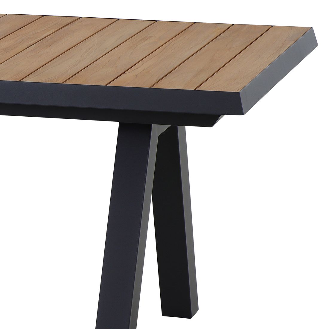 Uttrekkbart hagebord Tirana aluminium/teak 160-200 cm samlet oversikt