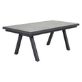 Uttrekkbart hagebord Vivera-Stone 200/260x100 cm aluminium forfra