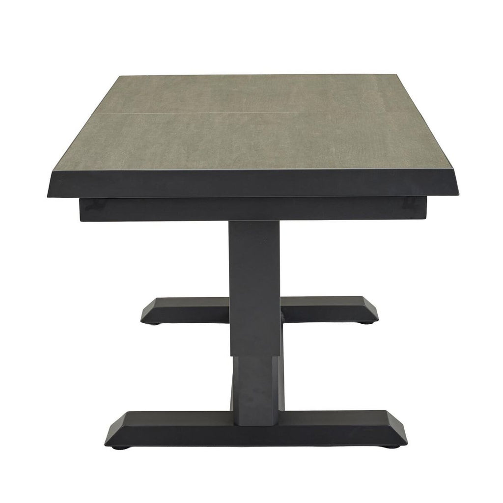 Uttrekkbar funksjon på hagebord Vivera-Stone 140/180x80 cm aluminium