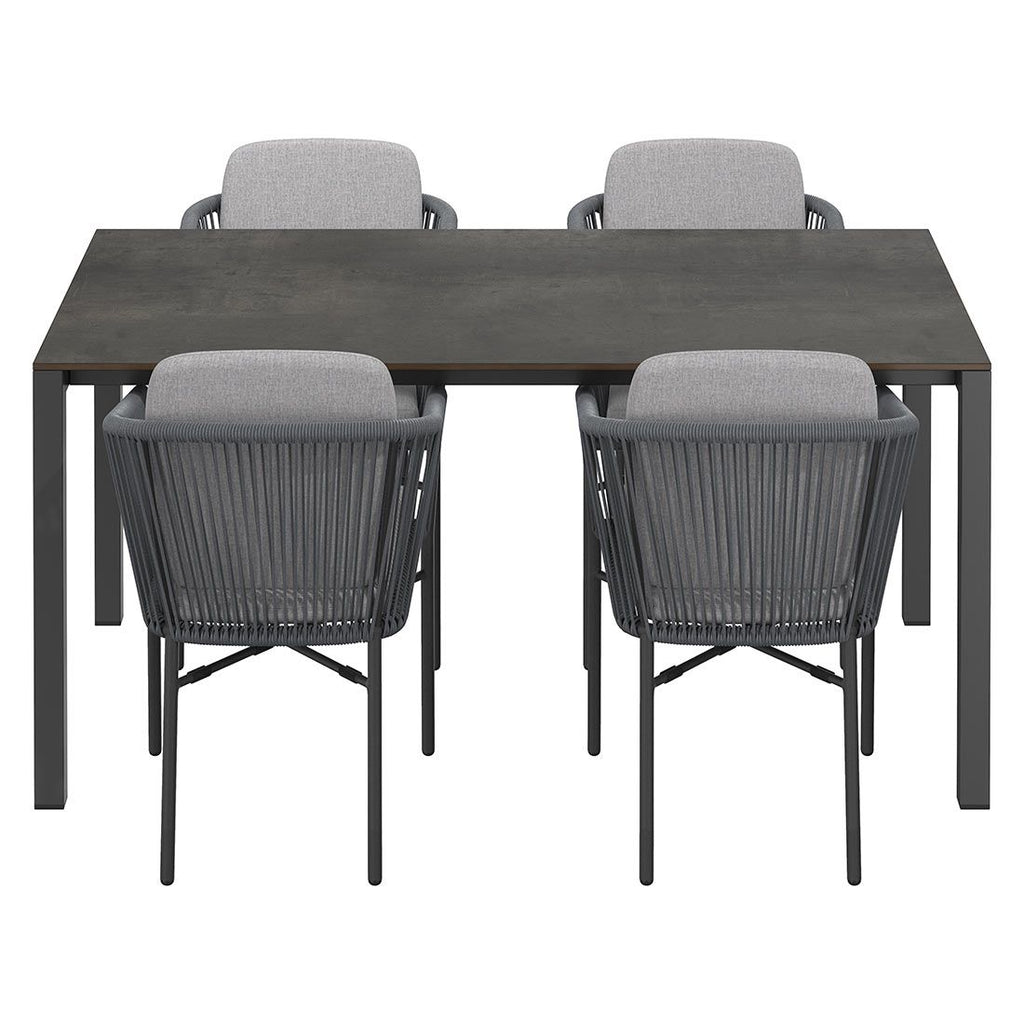 Uttrekkbart hagemøbelsett Ohio 4 plasser, HPL 160-267x91 cm - OUTLIV.